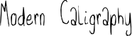 Modern Caligraphy font